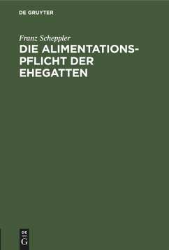 Cover Die Alimentationspflicht der Ehegatten