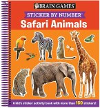 Brain Games - Sticker by Number: Safari Animals (for Kids Ages 3-6)