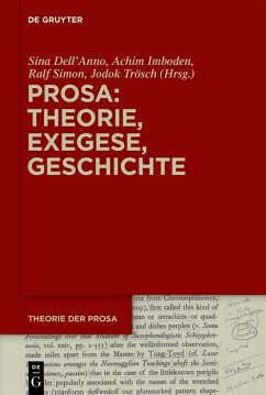 Cover Prosa: Theorie, Exegese, Geschichte (eBook, PDF)