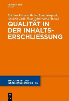Cover Qualität in der Inhaltserschließung (eBook, PDF)