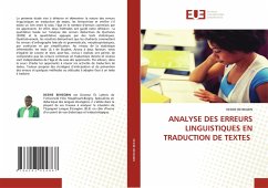 ANALYSE DES ERREURS LINGUISTIQUES EN TRADUCTION DE TEXTES - BEHEGBIN, DESIRE