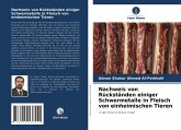 Nachweis von Rückständen einiger Schwermetalle in Fleisch von einheimischen Tieren