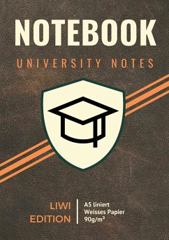 Notizbuch für die Uni - A5 liniert - 100 Seiten 90g/m² - Softcover ohne Leder - FSC Papier - A5, Notizbuch;A5, Notebook;für die Uni, Notizbuch