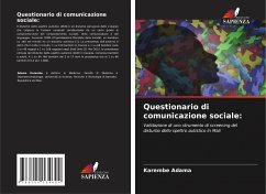 Questionario di comunicazione sociale: - Adama, Karembe