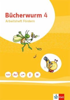 Cover Bücherwurm Sprachbuch 4. Arbeitsheft Fördern und Inklusion Klasse 4. Ausgabe Berlin, Brandenburg, Mecklenburg-Vorpommern, Sachsen, Sachsen-Anhalt, Thüringen