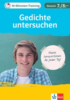 Klett 10-Minuten-Training Deutsch Aufsatz Gedichte untersuchen 7./8. Klasse (eBook, PDF) - Hufnagel, Elke