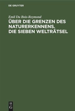 Cover Über die Grenzen des Naturerkennens. Die Sieben Welträtsel