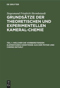 Cover Welcher die vorbereitenden elementaren Kenntnisse aus der Physik und Chemie enthält