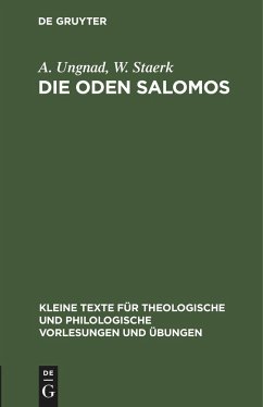 Die Oden Salomos - Staerk, W.; Ungnad, A.