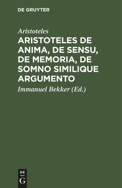 Aristoteles de anima, de sensu, de memoria, de somno similique argumento - Aristoteles