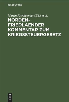 Cover Norden-Friedlaender Kommentar zum Kriegssteuergesetz