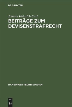 Cover Beiträge zum Devisenstrafrecht