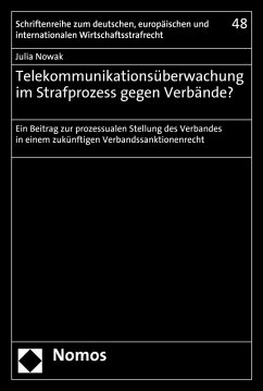 Cover Telekommunikationsüberwachung im Strafprozess gegen Verbände? (eBook, PDF)