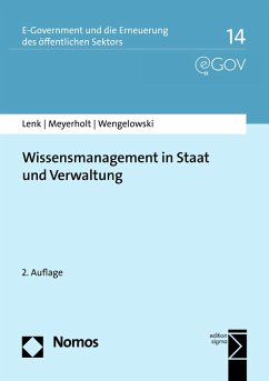 Wissensmanagement in Staat und Verwaltung (eBook, PDF) - Lenk, Klaus; Meyerholt, Ulrich; Wengelowski, Peter