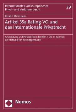 Artikel 35a Rating-VO und das Internationale Privatrecht (eBook, PDF) - Mehrmann, Kerstin