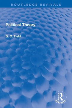 Political Theory (eBook, ePUB) - Field, G. C.