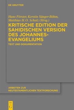 Kritische Edition der sahidischen Version des Johannesevangeliums (eBook, PDF)