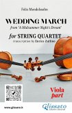 Viola part of &quote;Wedding March&quote; by Mendelssohn for String Quartet (fixed-layout eBook, ePUB)