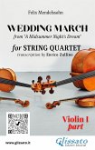 Violin I part of &quote;Wedding March&quote; by Mendelssohn for String Quartet (fixed-layout eBook, ePUB)