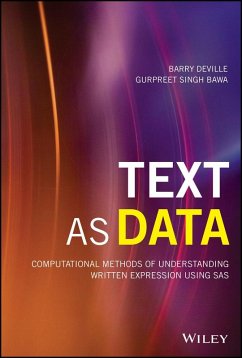 Text as Data (eBook, PDF) - Deville, Barry; Singh Bawa, Gurpreet