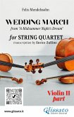 Violin II part of &quote;Wedding March&quote; by Mendelssohn for String Quartet (fixed-layout eBook, ePUB)