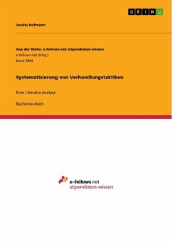 Systematisierung von Verhandlungstaktiken - Hofmann, Joscha