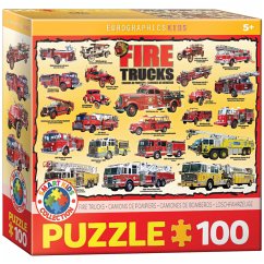 Eurographics 6100-0239 - Feuerwehrautos , Puzzle, 100 Teile