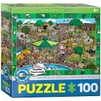 Eurographics 6100-0542 - Ein Tag im Zoo - Suchen & Finden , Puzzle, 100 Teile
