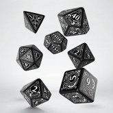 Steampunk Black & white Dice Set (7)