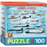 Eurographics 6100-0086 - Flugzeuge , Puzzle, 100 Teile