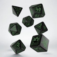 Call of Cthulhu Black & green Dice Set (7) Cover Call of Cthulhu Black & green Dice Set (7)