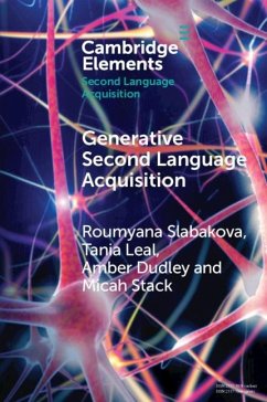 Generative Second Language Acquisition (eBook, ePUB) - Slabakova, Roumyana