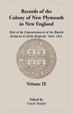 Records of the Colony of New Plymouth in New England, Volume IX