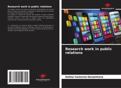 Research work in public relations - Gerasimova, Galina Ivanovna