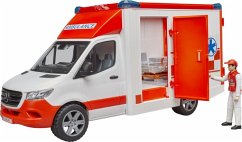 Bruder 02676 Matchbox Sprinter Ambulanz mit Fahrer und Light + Sound Modul