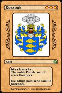Cover The noble Polish coat of arms Korzbock. Die adlige polnische Familie Korzbock. (eBook, ePUB)