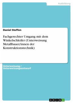 Fachgerechter Umgang mit dem Winkelschleifer (Unterweisung Metallbauer/innen der Konstruktionstechnik) - Steffen, Daniel