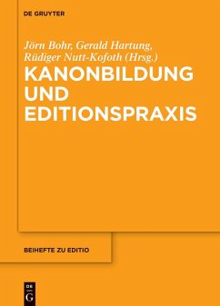 Cover Kanonbildung und Editionspraxis (eBook, ePUB)