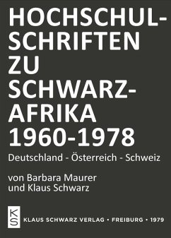 Cover Hochschulschriften zu Schwarzafrika 1960-1978 (eBook, PDF)