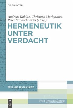 Cover Hermeneutik unter Verdacht (eBook, PDF)