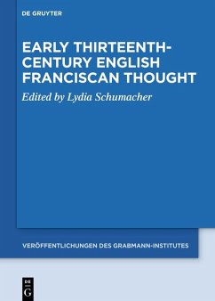 Cover Early Thirteenth-Century English Franciscan Thought (eBook, ePUB)