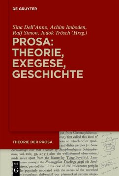 Prosa: Theorie, Exegese, Geschichte (eBook, ePUB)