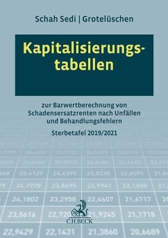 Kapitalisierungstabellen - Schah Sedi, Cordula;Grotelüschen, Frank