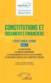 Constitutions et documents financiers Vol 1 Espace UMOA/UEMOA (eBook, ePUB)