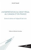 L'interpretation du droit penal au Canada et en France (eBook, ePUB)