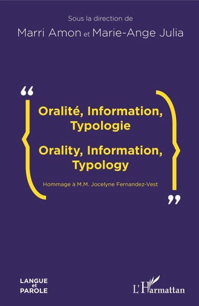 Oralite, Information, Typologie (eBook, ePUB)