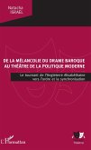 De la melancolie du drame baroque au theatre de la politique moderne (eBook, ePUB)