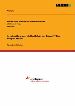 Kryptowährungen als Kapitalgut der Zukunft? Das Beispiel Bitcoin (eBook, PDF)