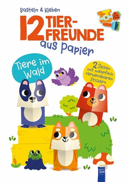 12 Tierfreunde aus Papier - Tiere im Wald
