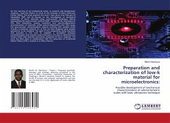 Cover Preparation and characterization of low-k material for microelectronics: